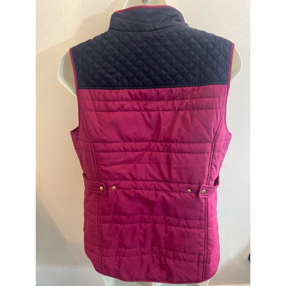 CROWN & IVY PURPLE AND NAVY BLUE PETITE MEDIUM WOMENS VEST - Picture 4 of 6